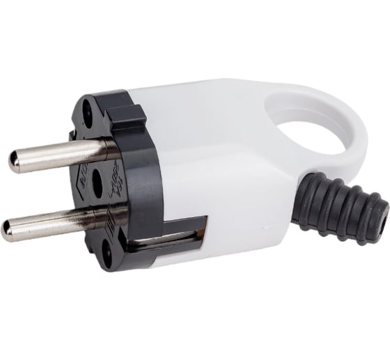 Угловая вилка с ушком, белая TDM ELECTRIC SQ1806-0005