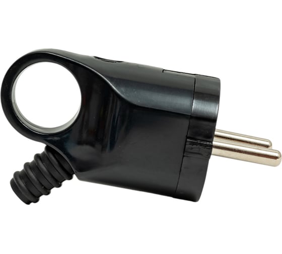 Угловая вилка с ушком, черная TDM ELECTRIC SQ1806-0006