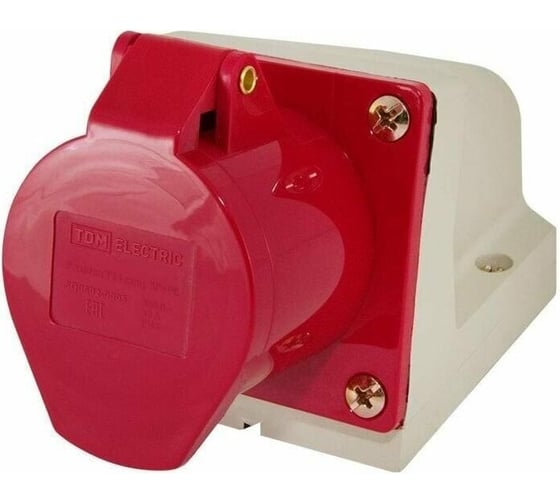 Стационарная розетка 124 TDM 3Р+РЕ 32А 380В IP44 SQ0602-0005