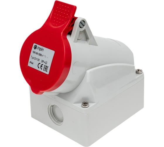 Настенная розетка INPIN 16A/400V/3P+E/IP44 CA105