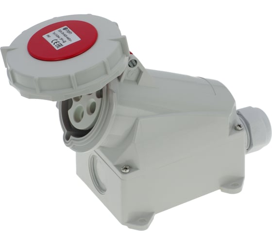 Настенная контейнерная розетка INPIN 32A/400V/3P+E/IP67/3h, никель. конт INPIN CA2644 1