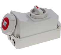 Настенная контейнерная розетка INPIN с выключателем и механической блокировкой 32A/400V/3P+E/IP67, никель. конт. CA5792