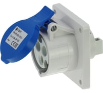 Розетка встраиваемая 16A/230V/1P+N+E/IP44, фланец 75x75 INPIN CA1366
