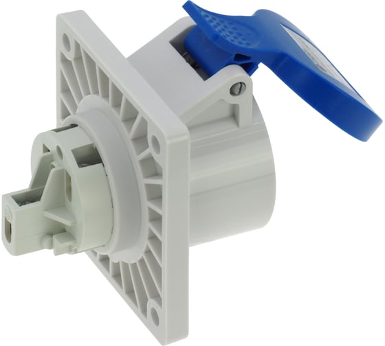 Розетка встраиваемая 16A/230V/1P+N+E/IP44, фланец 75x75 INPIN CA1366