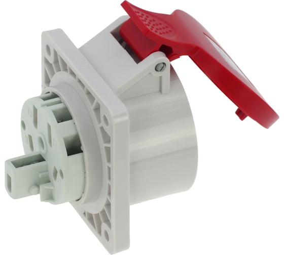 Встраиваемая розетка INPIN 16A/400V/3P+N+E/IP44, фланец 75x75 CA1385
