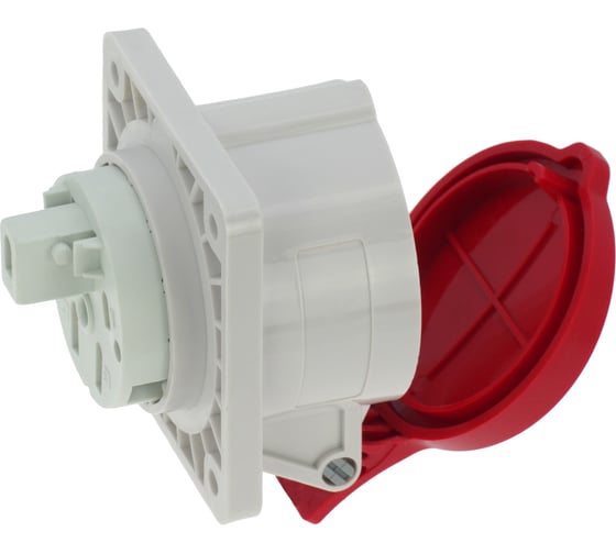 Встраиваемая розетка INPIN 16A/400V/3P+N+E/IP44, фланец 75x75 CA1385