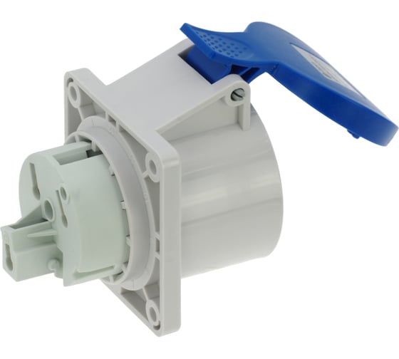 Встраиваемая розетка INPIN 32A/230V/1P+N+E/IP44, фланец 75x75 CA1395