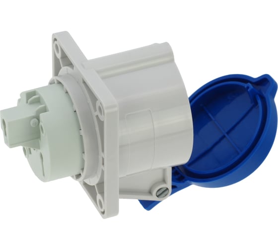 Встраиваемая розетка INPIN 32A/230V/1P+N+E/IP44, фланец 75x75 CA1395
