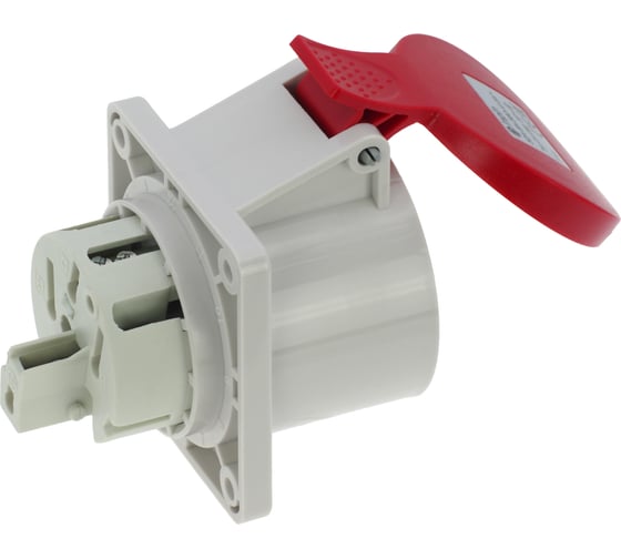 Встраиваемая розетка INPIN 32A/400V/3P+E/IP44, фланец 75x75 CA1399