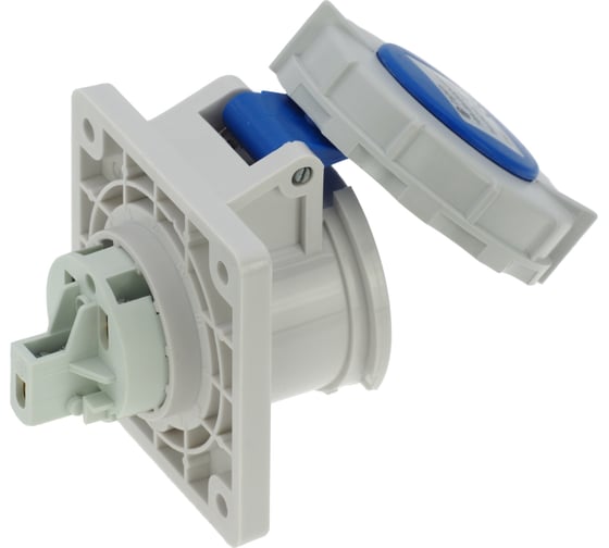 Встраиваемая розетка INPIN 16A/230V/1P+N+E/IP67, фланец 75x75 CA218