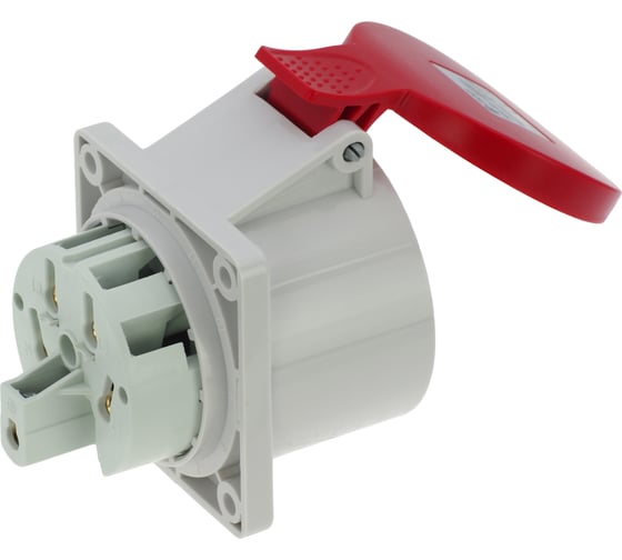 Встраиваемая розетка INPIN 32A/400V/3P+N+E/IP44, фланец 75x75 CA3451