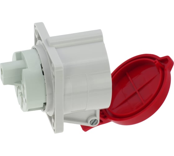 Встраиваемая розетка INPIN 32A/400V/3P+N+E/IP44, фланец 75x75 CA3451