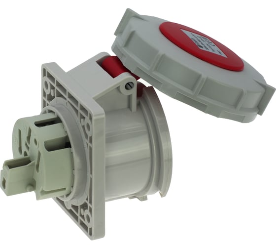 Встраиваемая розетка INPIN 32A/400V/3P+E/IP67, фланец 75x85 CA234