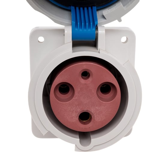 Встраиваемая розетка INPIN 63A/230V/1P+N+E/IP67, фланец 100x107 CA1264