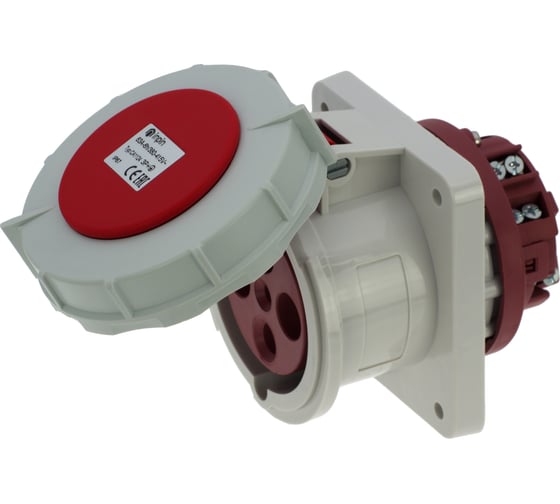 Встраиваемая розетка INPIN 63A/400V/3P+E/IP67, фланец 100x107 CA1124