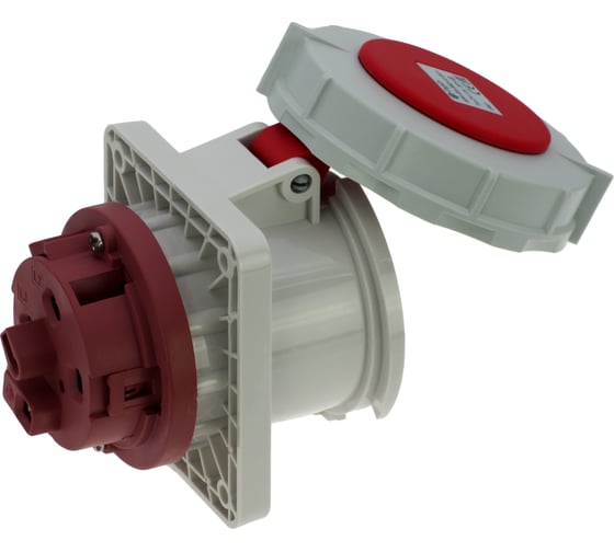 Встраиваемая розетка INPIN 63A/400V/3P+E/IP67, фланец 100x107 CA1124