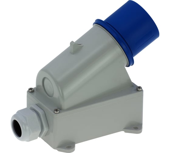 Настенная вилка INPIN 32A/230V/1P+N+E/IP44 CA344