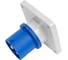 Встраиваемая вилка INPIN 16A/230V/1P+N+E/IP44, фланец 86x86 CA812 3