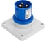 Встраиваемая вилка INPIN 16A/230V/1P+N+E/IP44, фланец 86x86 CA812 5