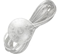 Шнур с ножным выключателем и плоской вилкой TDM ELECTRIC шун01в шввп 2x0,75мм2 3,5м. прозрачный SQ1305-0064