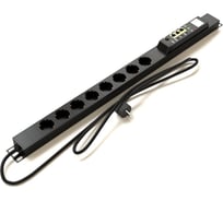 Управляемый блок розеток Hyperline IP-PDU-2017IFDA-110-0008D IP-PDU, вертикальный, 8 розеток DIN49440, 230V, 16А, кабель питания 3x1.5 мм2, 3 м, вилка DIN49441, 677x44.4x44.4 мм 490641