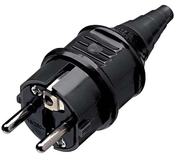 Вилка Mennekes 16А/230В SCHUKO черная 10754 1