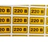 Наклейка 220В EKF 20x40мм 100 шт PROxima an-2-18 4
