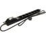 Блок розеток Hyperline SHE19-7SH-BF-2.5EU для 19" шкафов, горизонтальный, 7 розеток Schuko, автомат. выключатель, защита от перенапряжения, кабель питания 2.5м (3x1.5мм2) с вилкой Schuko 16A, 250В, 482.6x44.4x44.4мм (ШхГхВ), корпус алюминий, черный 457836 1