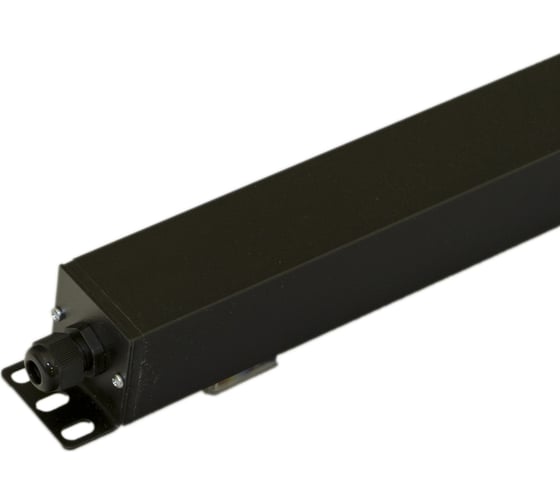 Блок розеток Hyperline SHE19-8SH-S-CB для 19" шкафов, горизонтальный, 8 розеток Schuko, выключатель с подсветкой, без кабеля питания, клеммная колодка 16A, 250В, 482.6x44.4x44.4мм (ШхГхВ), корпус алюминий, черный 481762