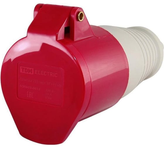 Переносная розетка 215 3Р+РЕ+N 16А 380В IP44 TDM ELECTRIC SQ0603-0012