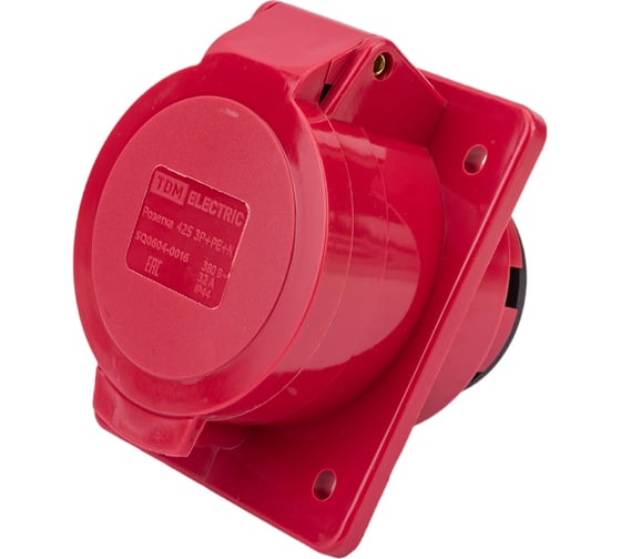 Стационарная розетка для скрытой установки 425 3Р+РЕ+N 32А 380В IP44 TDM SQ0604-0016