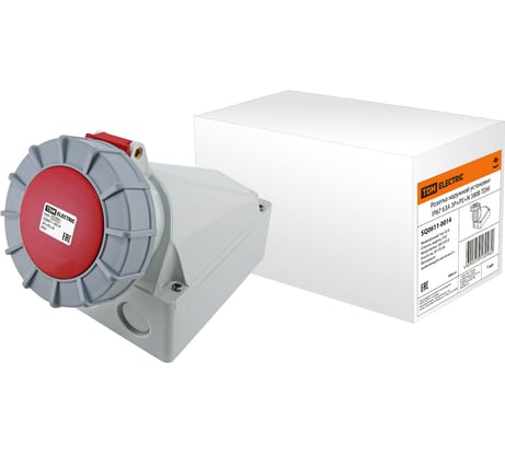 Розетка наружной установки IP67 63А 3Р+РЕ+N 380В TDM ELECTRIC SQ0611-0014
