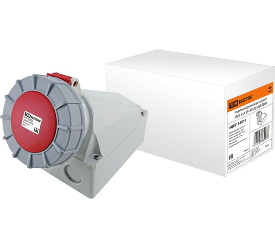Розетка наружной установки IP67 63А 3Р+РЕ+N 380В TDM SQ0611-0014