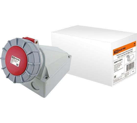 Розетка наружной установки IP67 125А 3Р+РЕ 380В TDM SQ0611-0015 1