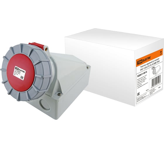 Розетка наружной установки IP67 125А 3Р+РЕ+N 380В TDM SQ0611-0016 1