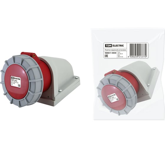 Розетка наружной установки IP67 16А 3Р+РЕ+N 380В TDM SQ0611-0030