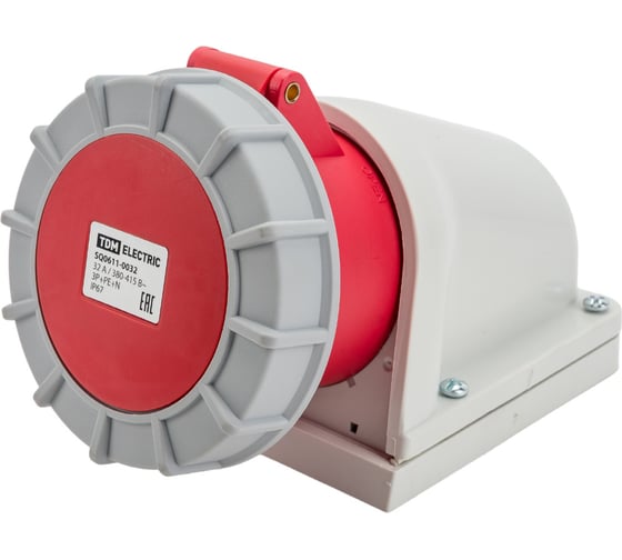 Розетка наружной установки IP67 32А 3Р+РЕ+N 380В TDM SQ0611-0032