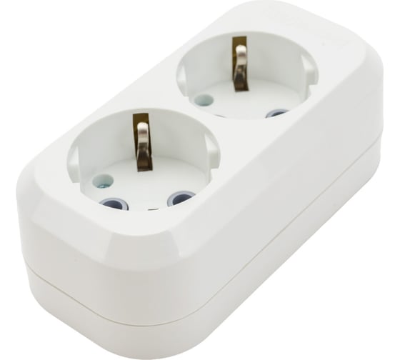 Розеточная колодка TDM ELECTRIC 2 гнезда 16А белая SQ1806-0015