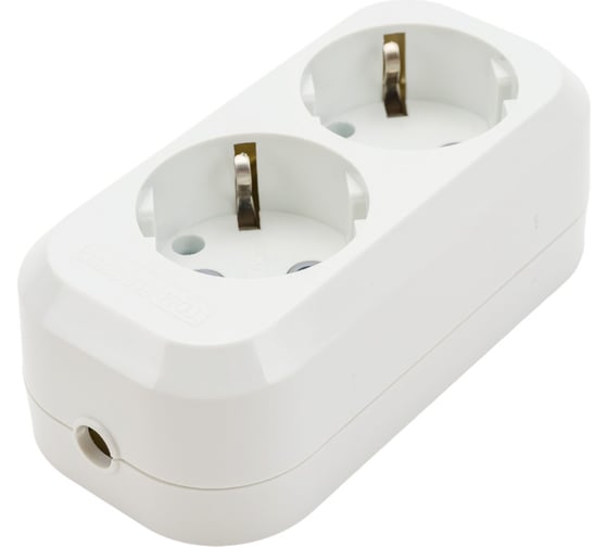 Розеточная колодка TDM ELECTRIC 2 гнезда 16А белая SQ1806-0015