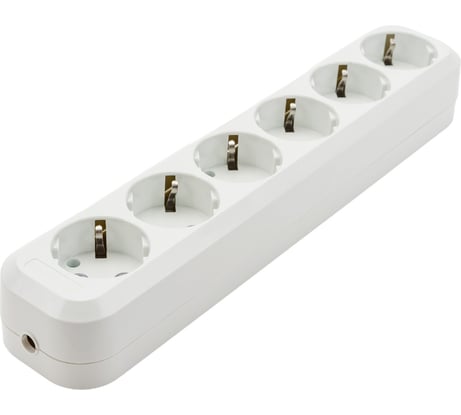 Розеточная колодка TDM ELECTRIC 6 гнезд 2П+З 16А 250В белая SQ1806-0039
