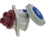 Встраиваемая наклонная розетка INPIN 63A/230V/1P+N+E/IP67, фланец 106x110 CA2180 2