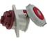 Встраиваемая наклонная розетка INPIN 63A/400V/3P+E/IP67, фланец 106x110 CA205 2