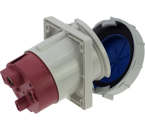 Встраиваемая наклонная розетка INPIN 125A/230V/1P+N+E/IP67, фланец 110x114 CA3575