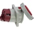 Встраиваемая наклонная розетка INPIN 125A/400V/3P+E/IP67, фланец 110x114 CA212 2
