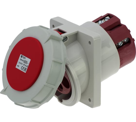 Встраиваемая наклонная розетка INPIN 125A/400V/3P+N+E/IP67, фланец 110x114 CA216 1