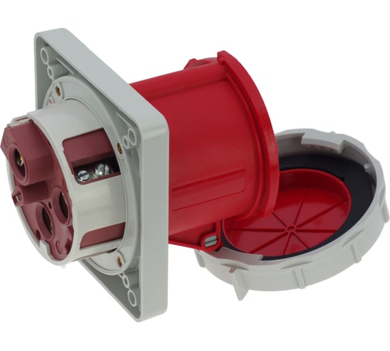 Встраиваемая наклонная розетка INPIN 16A/230V/1P+N+E/IP67, фланец 64x74 CA1475