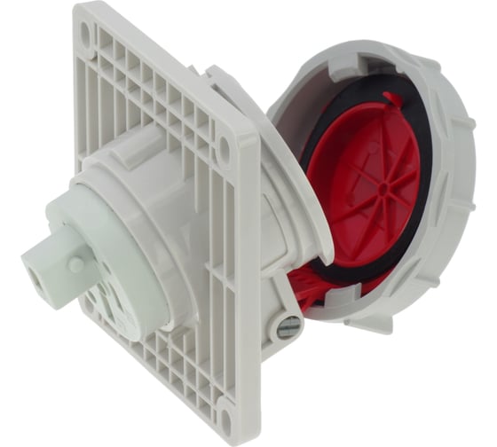 Встраиваемая наклонная розетка INPIN 16A/400V/3P+E/IP67, фланец 92x100 CA1479