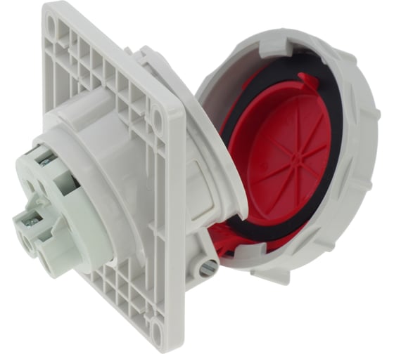 Встраиваемая наклонная розетка INPIN 16A/400V/3P+N+E/IP67, фланец 92x100 CA1485
