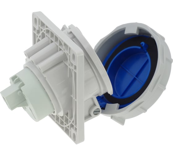 Встраиваемая наклонная розетка INPIN 32A/230V/1P+N+E/IP67, фланец 92x100 CA1502