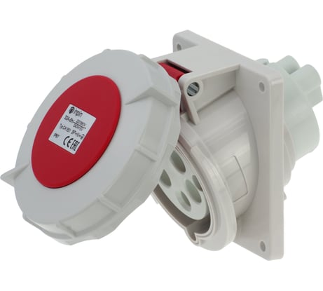 Встраиваемая наклонная розетка INPIN 32A/400V/3P+N+E/IP67, фланец 92x100 CA1551